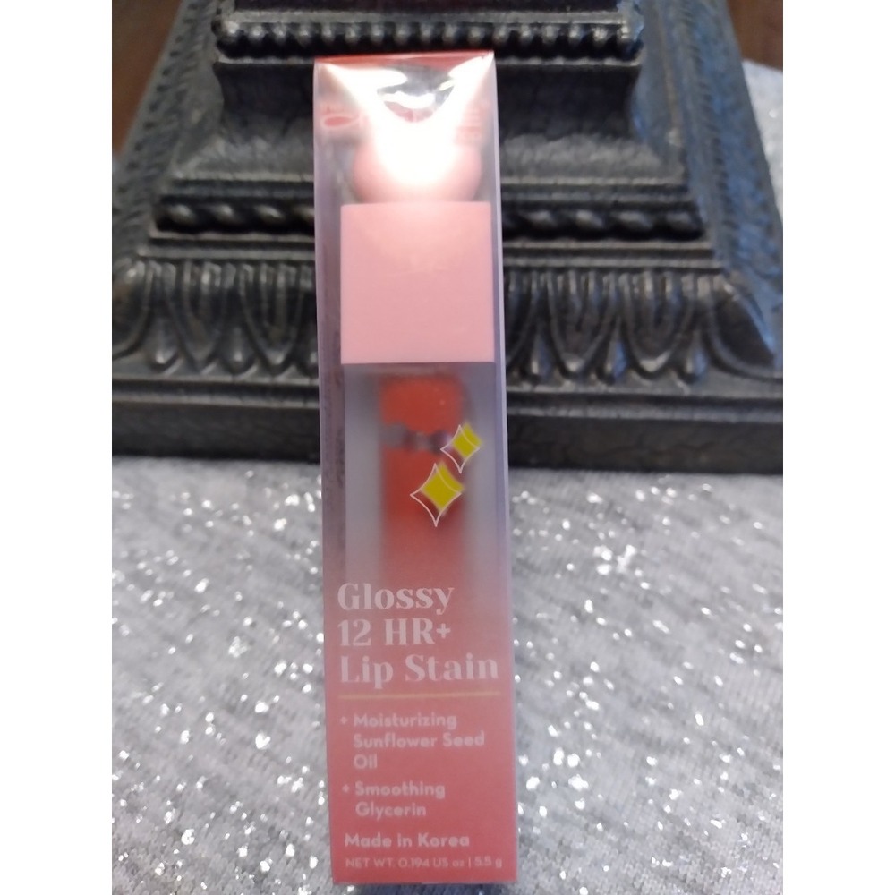 The Creme Shop Glossy 12 HR Lip Stain Heart Eyes Moisturizing Sunflower Seed Oil